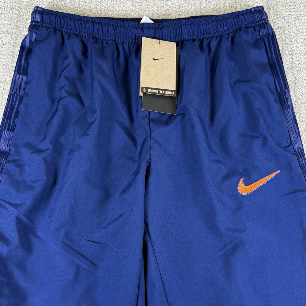 NWT Nike Men's Medium Academy+ Repel Blue Void Orange Pulse Lined Warmup Pants